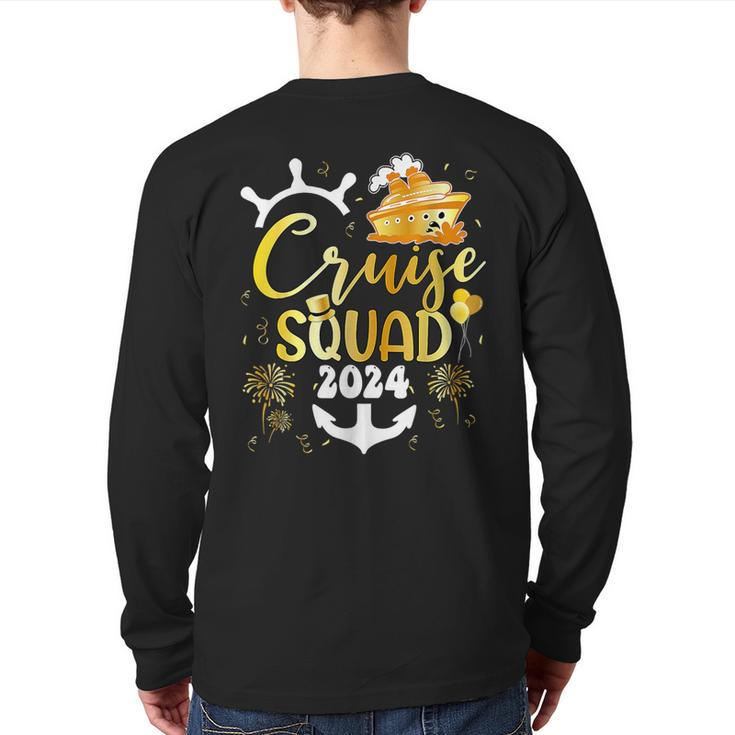 New Year Cruise Squad 2024 Nye Party Family Vacation Trip Back Print Long Sleeve T-shirt