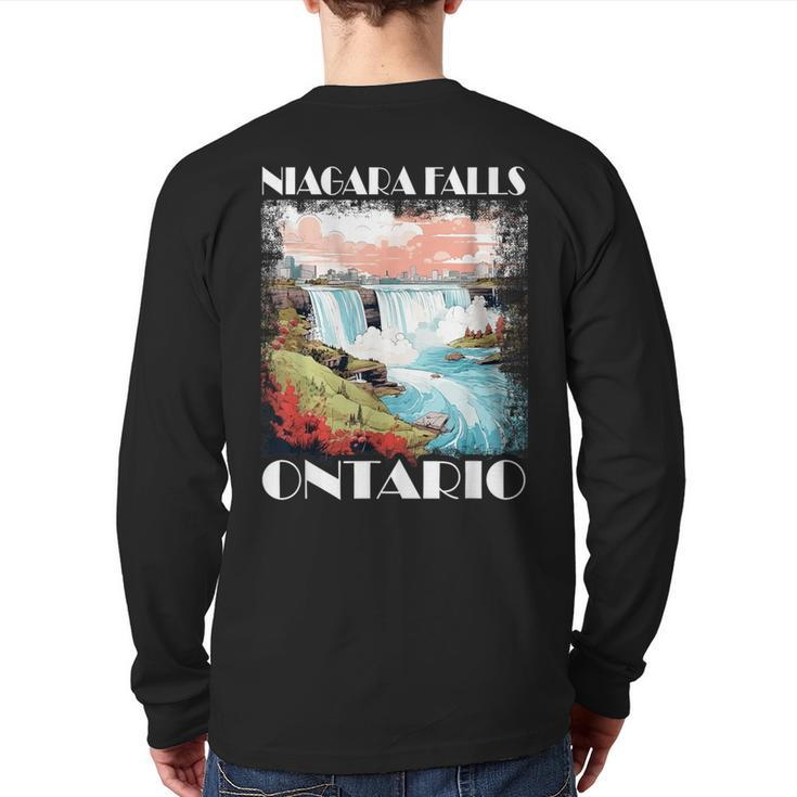 Niagara Falls Ontario Niagara Falls Back Print Long Sleeve T-shirt