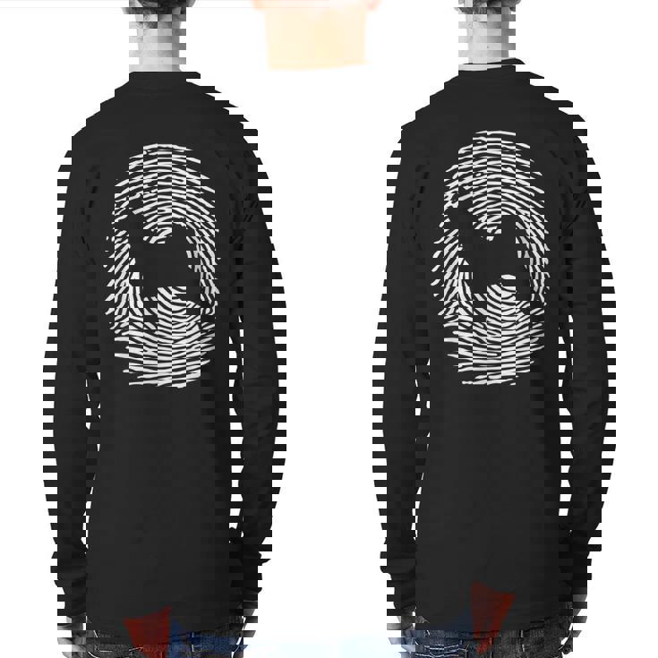 Norrbottenspets Dna I Fingerprint Norrbottenspets Dog Back Print Long Sleeve T-shirt