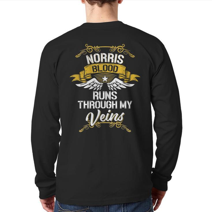 Norris Blood Runs Through My Veins Back Print Long Sleeve T-shirt