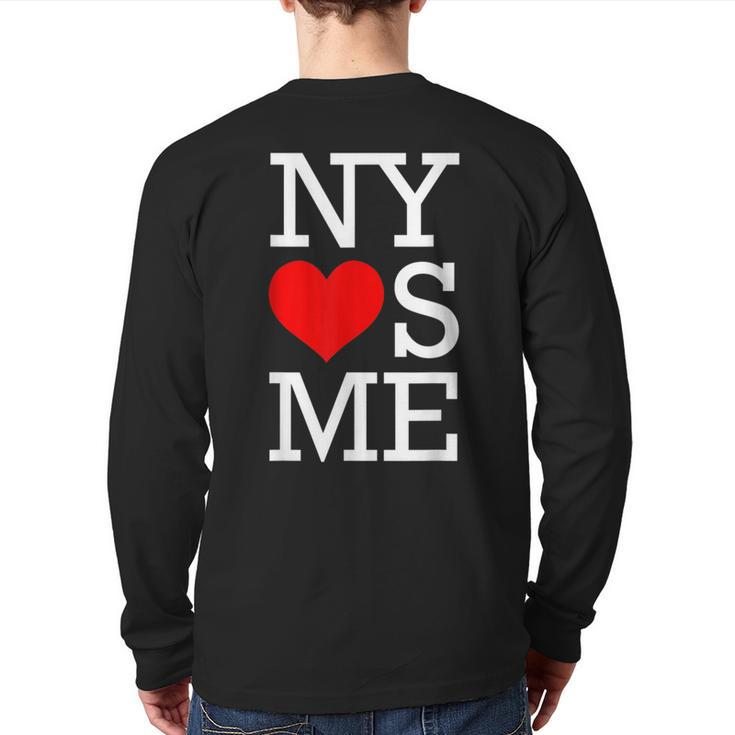Ny Loves Me I Heart New York Back Print Long Sleeve T-shirt