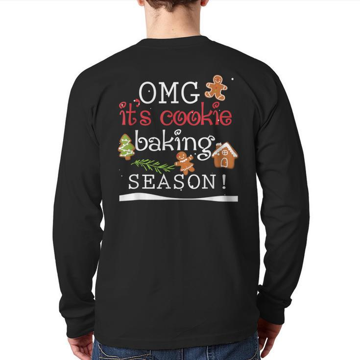 Omg It's Cookie Baking Season Christmas Party Back Print Long Sleeve T-shirt
