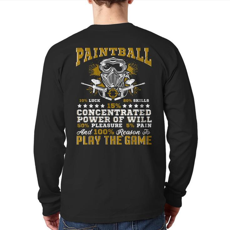 Paintball Fun Play The Game Back Print Long Sleeve T-shirt