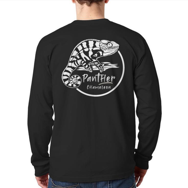 Panther Chameleon Reptile Keepers Lizard Back Print Long Sleeve T-shirt