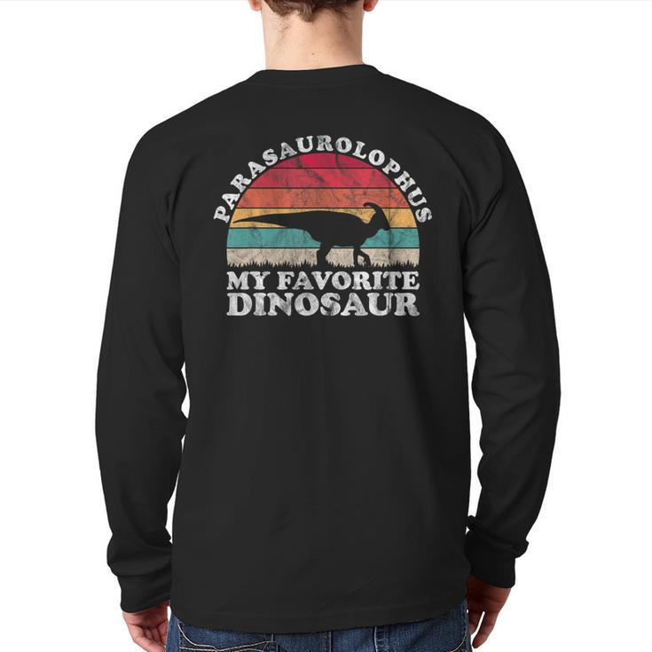 Parasaurolophus Is My Spirit Animal Dinosaur Lovers Back Print Long Sleeve T-shirt