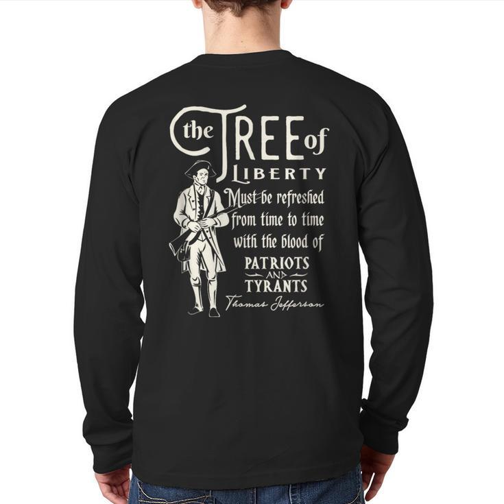 Patriotic Tree Of Liberty Conservative Freedom T Back Print Long Sleeve T-shirt