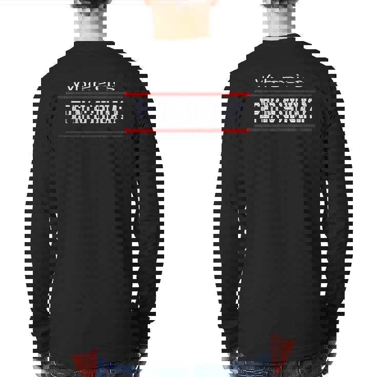 Where Is Peng Shuai Tennis Lawn Tennis Player Coach Court Back Print Long Sleeve T-shirt