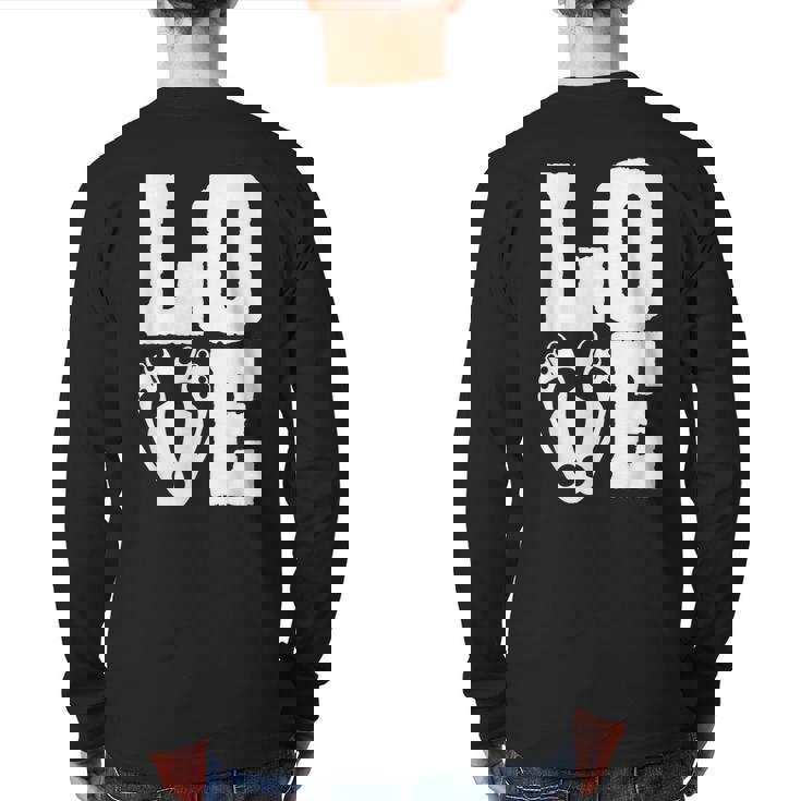 Podiatric Surgeon Love Foot Feet Podiatrist Podiatry Back Print Long Sleeve T-shirt