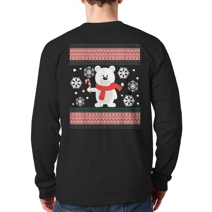 Polar Bear In Snow Ugly Christmas Sweater T Back Print Long Sleeve T-shirt