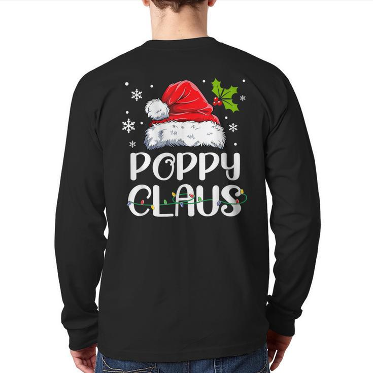 Poppy Claus Santa Christmas Pajama Matching Family Back Print Long Sleeve T-shirt