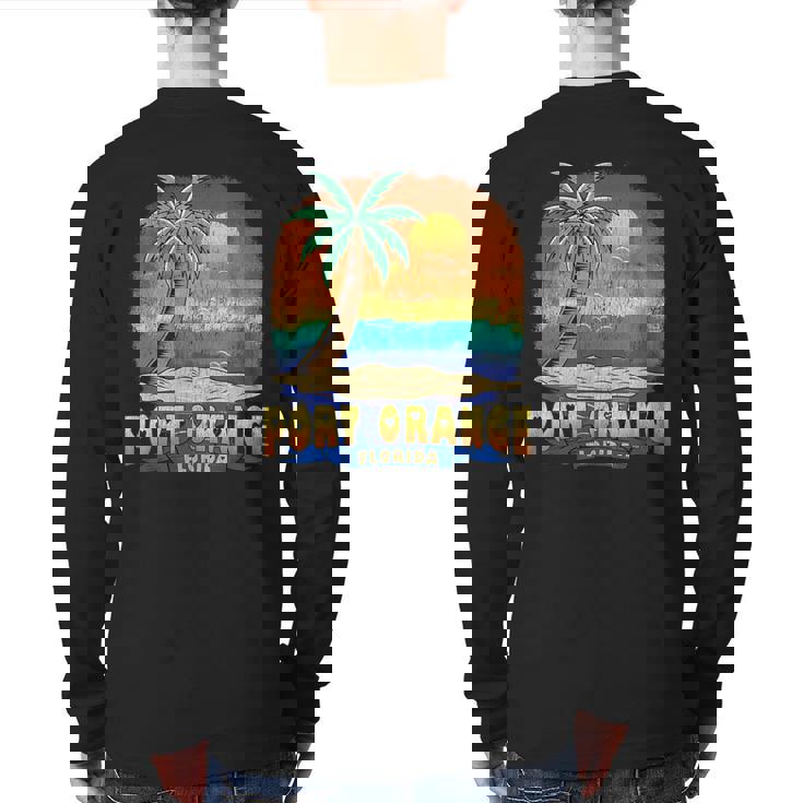 Port Orange Florida Vintage Distressed Souvenir Back Print Long Sleeve T-shirt