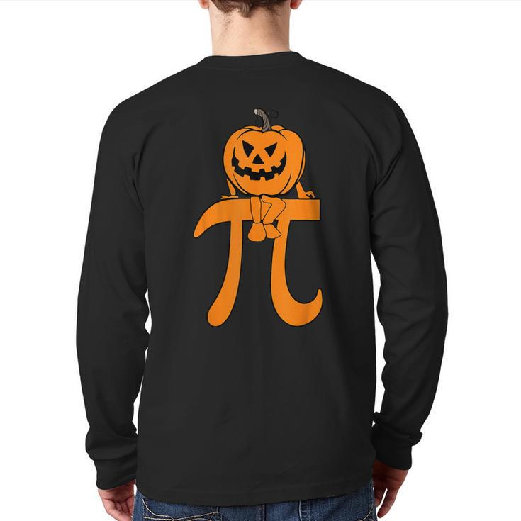Pumpkin Pie Math Halloween Thanksgiving Pi Day Back Print Long Sleeve T-shirt