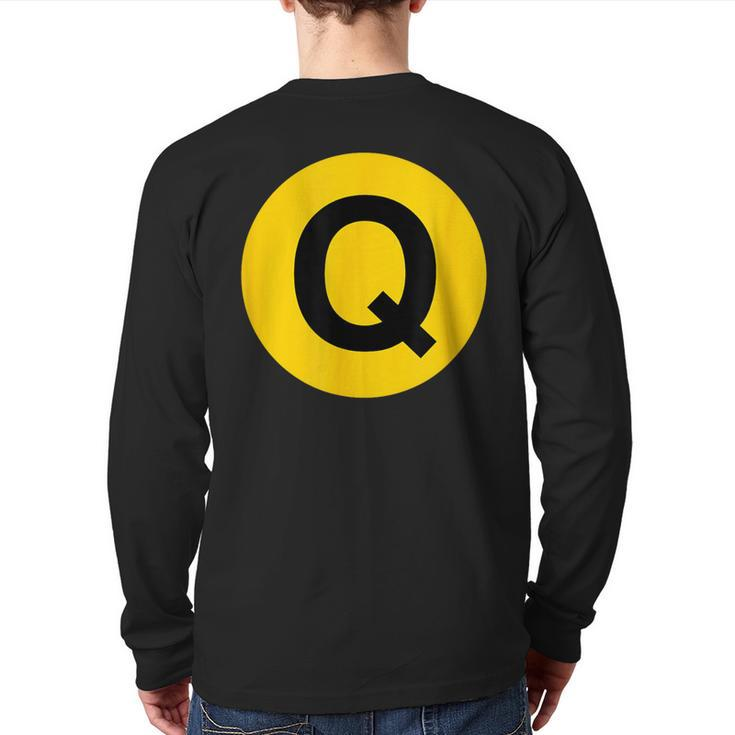 Q Train Back Print Long Sleeve T-shirt