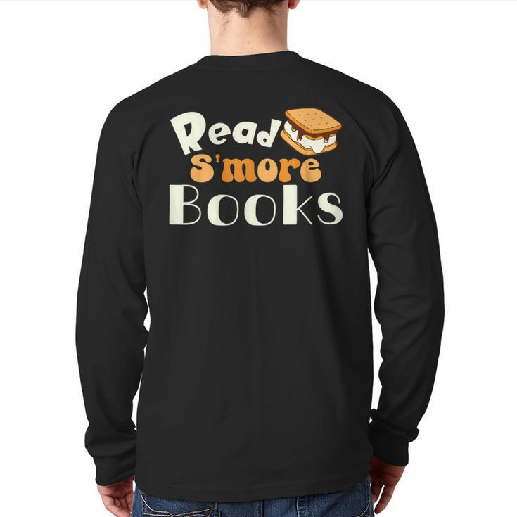 Read S'more Books Reading Lover Camping Bookworm Librarian Back Print Long Sleeve T-shirt