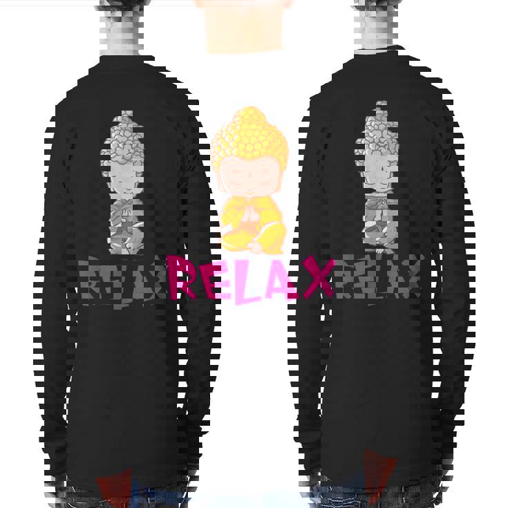 Relax Baby Buda T Back Print Long Sleeve T-shirt