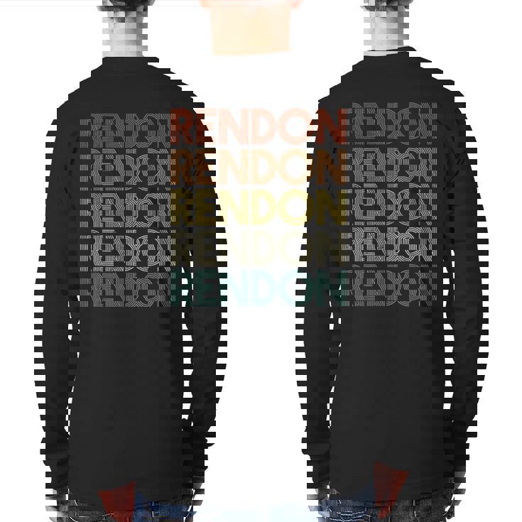 Rendon Vintage Retro Back Print Long Sleeve T-shirt
