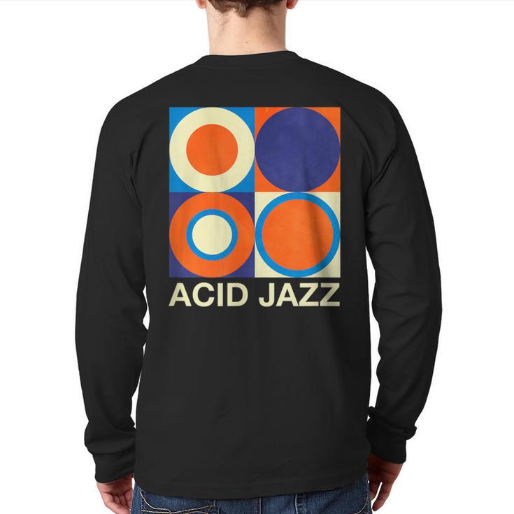 Retro Acid Jazz Back Print Long Sleeve T-shirt