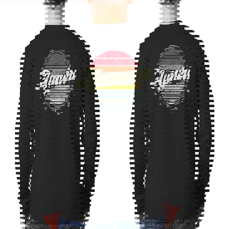 Retro Alamucha Home State Cool 70S Style Sunset Back Print Long Sleeve T-shirt