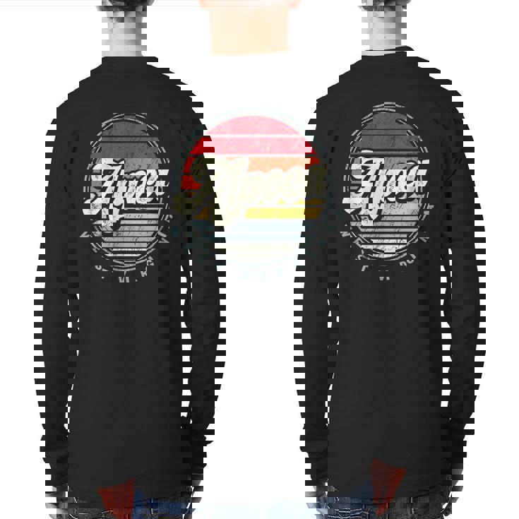 Retro Alpoca Home State Cool 70S Style Sunset Back Print Long Sleeve T-shirt