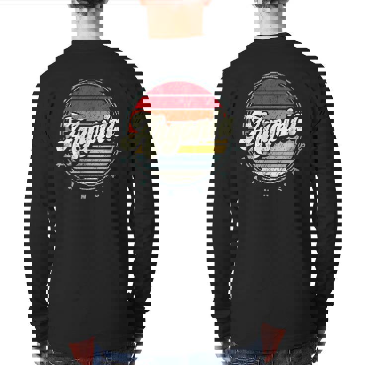 Retro Argonia Home State Cool 70S Style Sunset Back Print Long Sleeve T-shirt