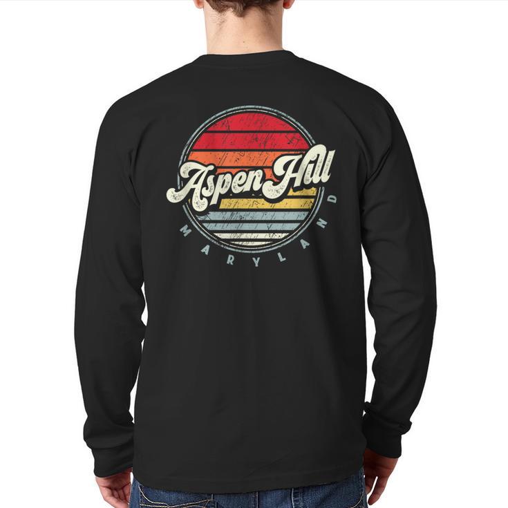 Retro Aspen Hill Home State Cool 70S Style Sunset Men's T-shirt