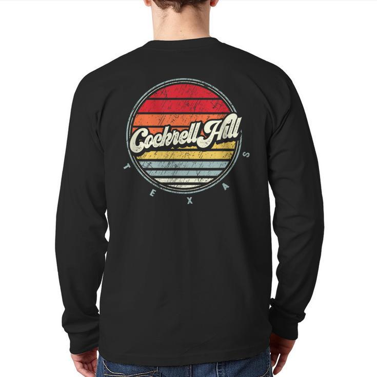 Retro Cockrell Hill Home State Cool 70S Style Sunset Back Print Long Sleeve T-shirt