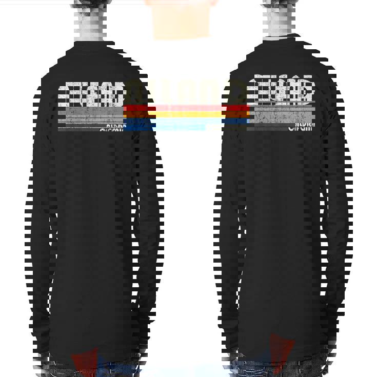 Retro Vintage 70S 80S Style Niland Ca Back Print Long Sleeve T-shirt