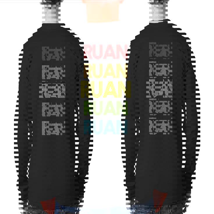 Ruan Name Back Print Long Sleeve T-shirt
