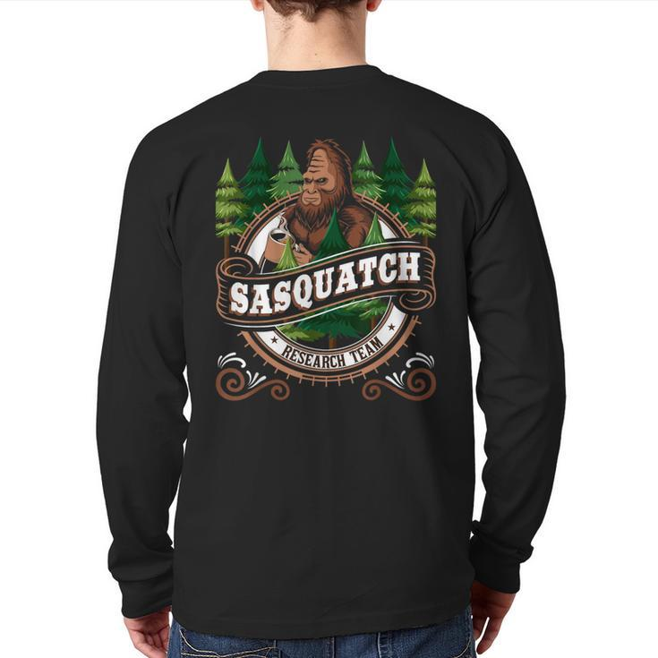 Sasquatch Research Team Bigfoot Fan Back Print Long Sleeve T-shirt
