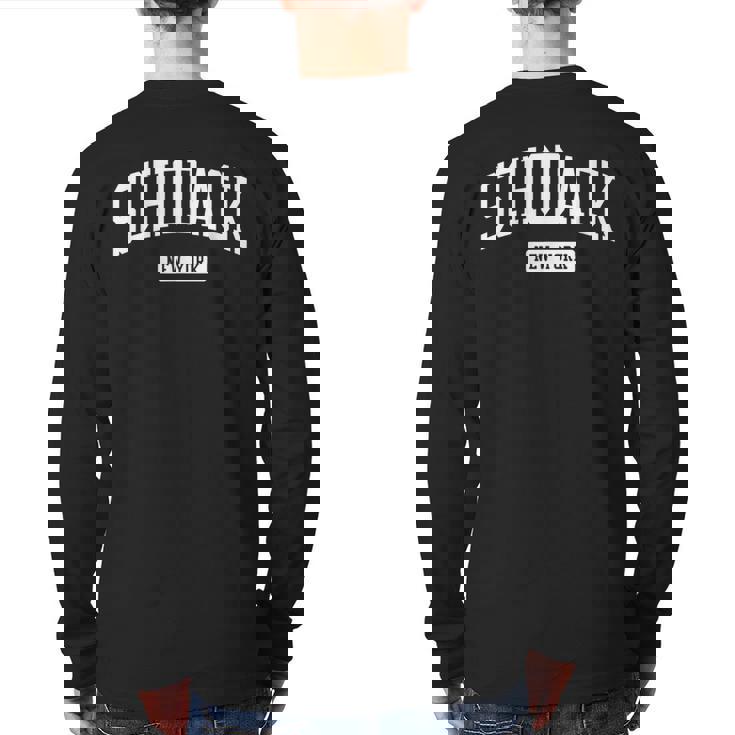 Schodack New York Ny Vintage Athletic Sports Back Print Long Sleeve T-shirt