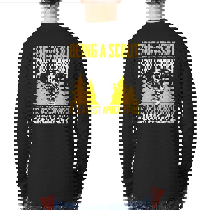 Scout Outdoor Camping Scouting Back Print Long Sleeve T-shirt