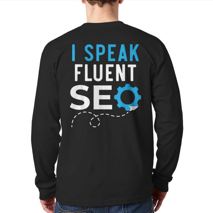 Search Engine Optimization Seo Marketing Job Internet Back Print Long Sleeve T-shirt