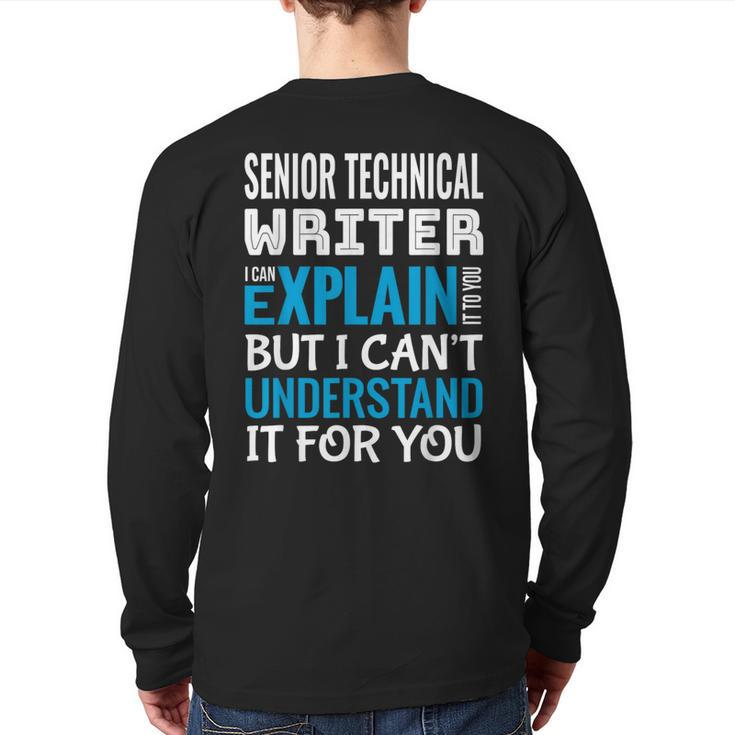 Senior Technical Writer Back Print Long Sleeve T-shirt