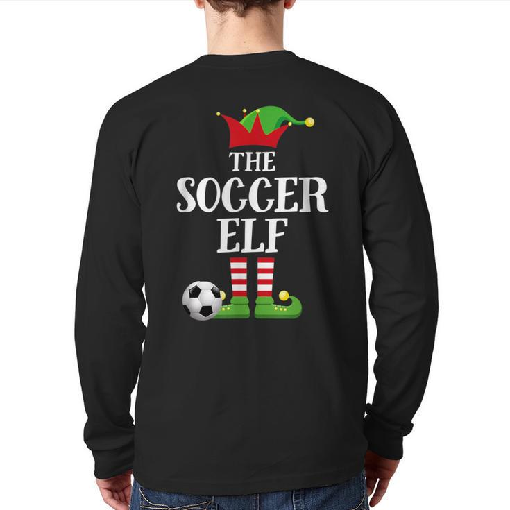 Soccer Elf Family Matching Christmas Group Elf Pajama Back Print Long Sleeve T-shirt