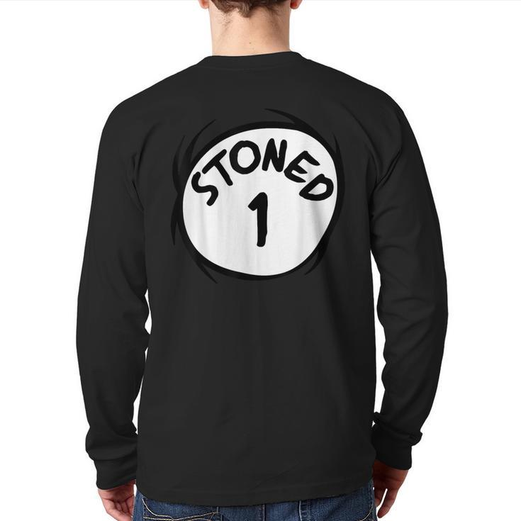 Stoned 1 420 Weed Stoner Matching Couple Group Back Print Long Sleeve T-shirt