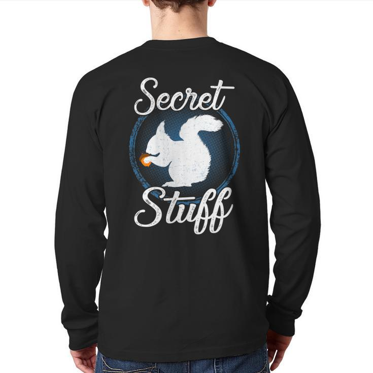 Super Secret Stuff Squirrel Armed Forces Back Print Long Sleeve T-shirt