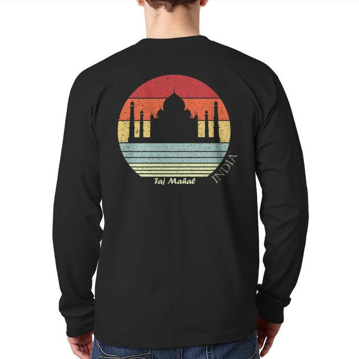 Taj Mahal Agra India Souvenir Back Print Long Sleeve T-shirt
