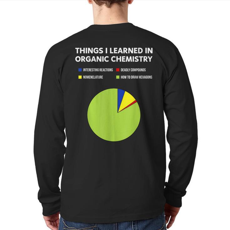 Things I Learn In Organic Chemistry Chemistry Student Back Print Long Sleeve T-shirt