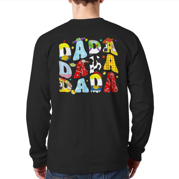Toy Story Dada Boy Dad Fathers Day For Mens Back Print Long Sleeve T-shirt
