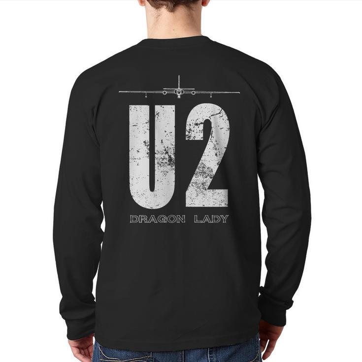 U-2 Dragon Lady Spy Plane Back Print Long Sleeve T-shirt