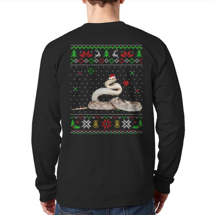 Ugly Christmas Pajama Sweater Snake Animals Lover Back Print Long Sleeve T-shirt
