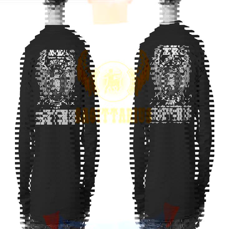 Never Underestimate The Power Of A Sagittarius Zodiac Back Print Long Sleeve T-shirt