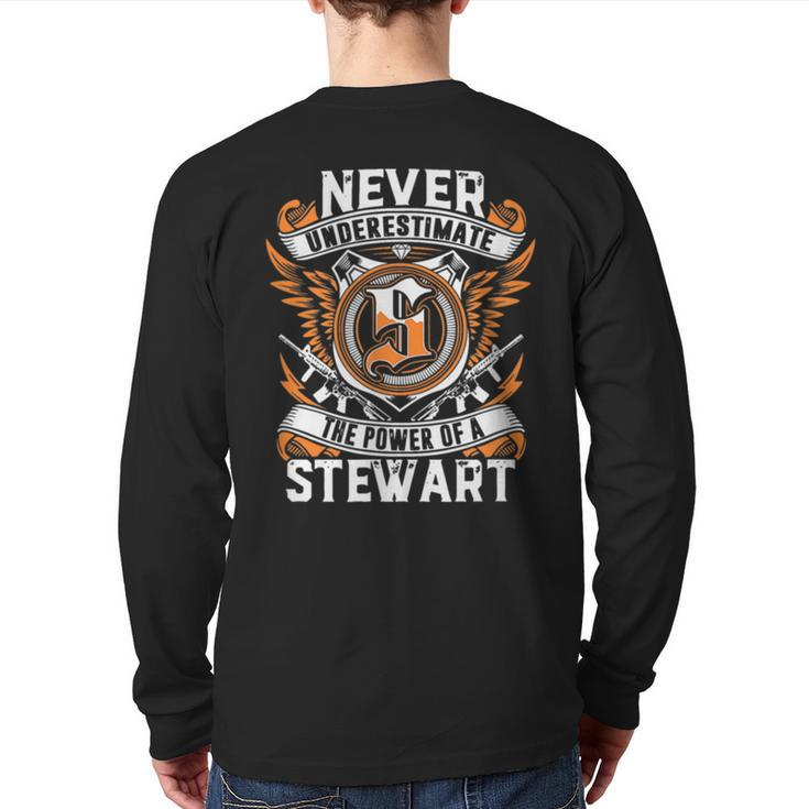 Never Underestimate The Power Of A Stewart Back Print Long Sleeve T-shirt