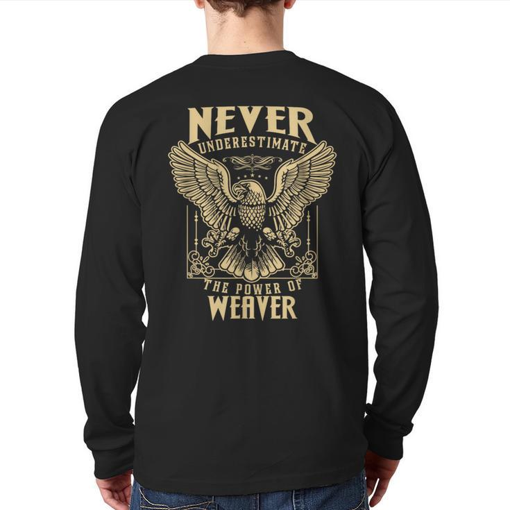 Never Underestimate The Power Of Weave Clothing Back Print Long Sleeve T-shirt