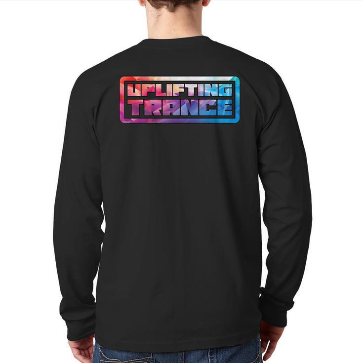 Uplifting Trance Colourful Trippy Abstract Back Print Long Sleeve T-shirt