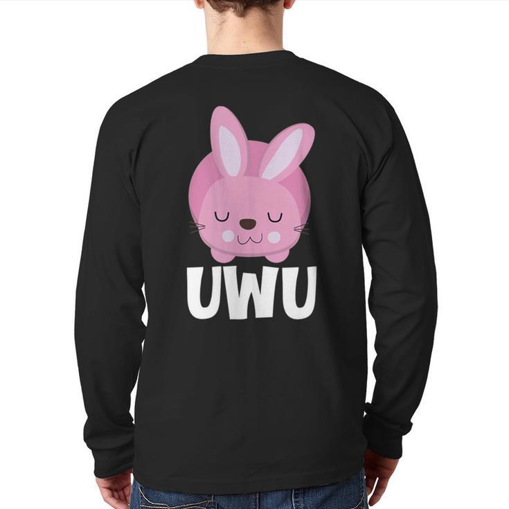 Uwu Kawaii Rabbit Cute Back Print Long Sleeve T-shirt