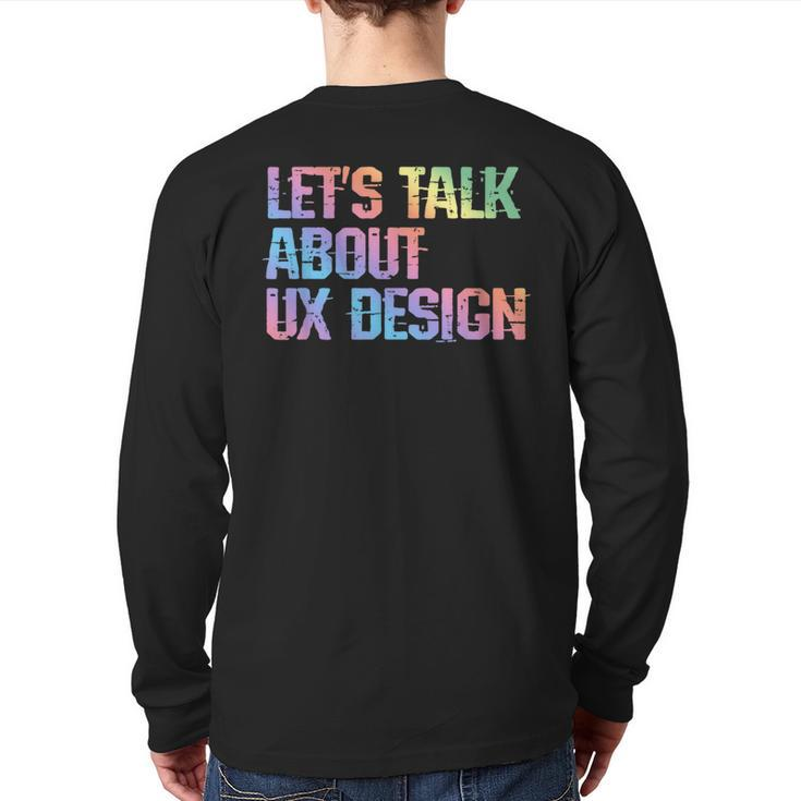 Ux Humor Ui er User Experience Interface Joke Back Print Long Sleeve T-shirt