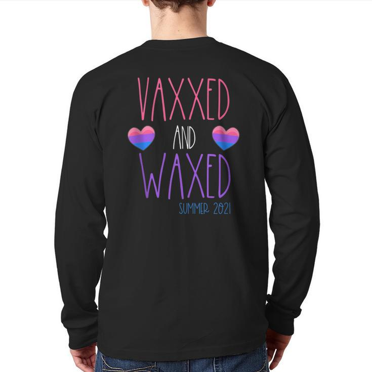 Vaxxed And Waxed Summer 2021 Bisexual Pride Stuff Cute Back Print Long Sleeve T-shirt