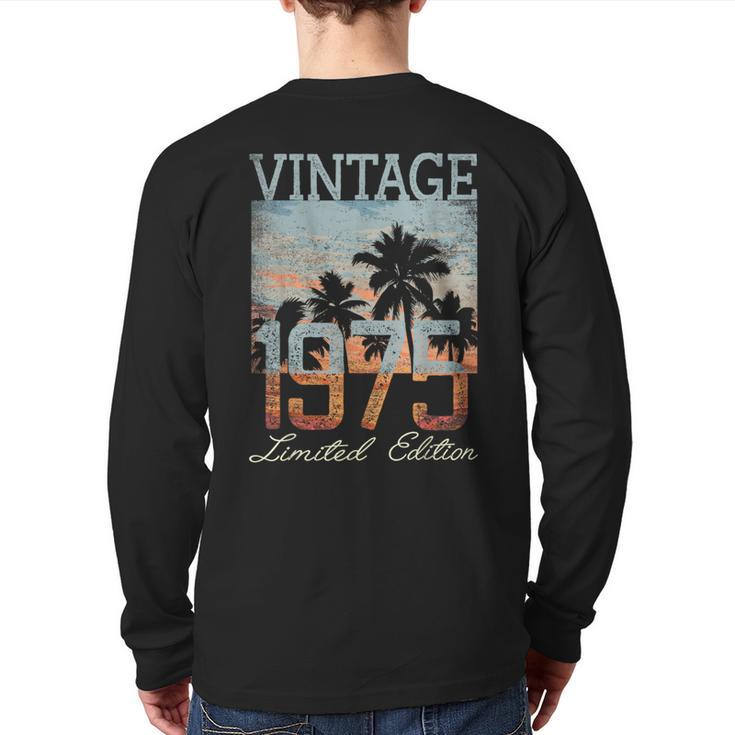 Vintage 1975 Limited Edition 48Th Birthday 48 Year Old Back Print Long Sleeve T-shirt