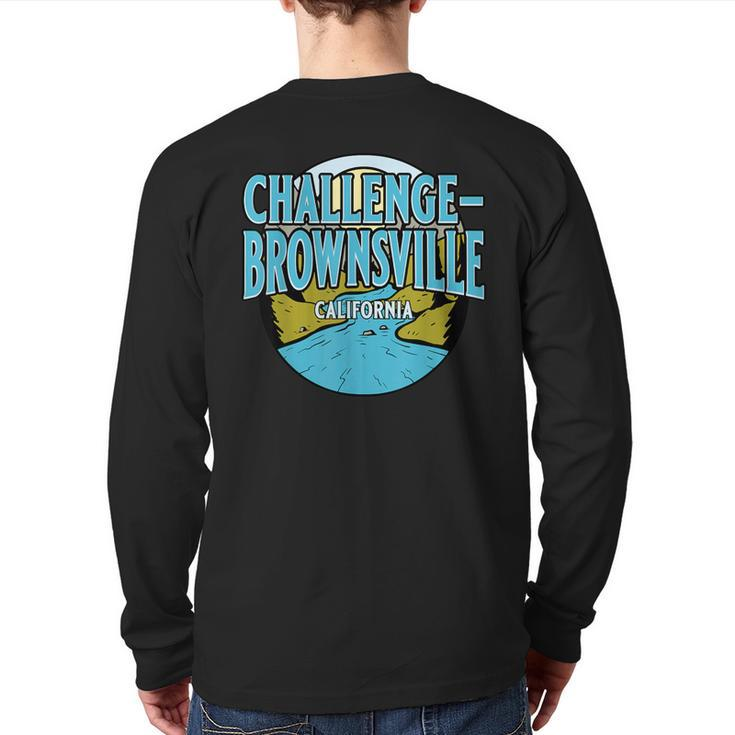 Vintage Challenge-Brownsville California River Valley Print Back Print Long Sleeve T-shirt